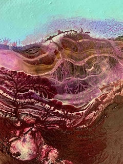 Abstract landscape with purple and pink hues